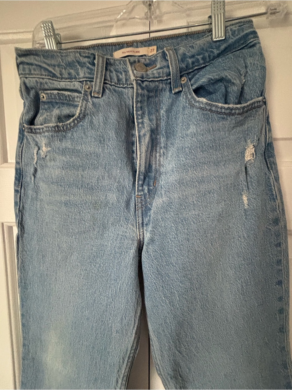 Levi"S Premium 70"S High Flare Light Blue Jeans Size 27x30 View 5